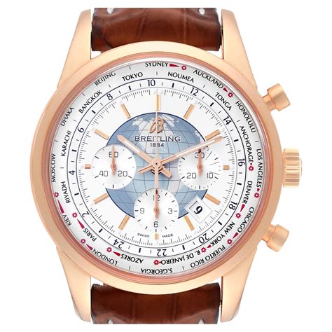 breitling transocean chronograph unitime rose gold|breitling transocean chronograph price.